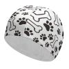 Dog Paw and Bow Unisex Swim Cap Waterproof Swimming Hat for Long and Short Hair Bathing Cap view 1