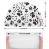 Dog Paw and Bow Unisex Swim Cap Waterproof Swimming Hat for Long and Short Hair Bathing Cap view 2