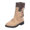 Ctreela Sock Top Boot for Women Fashion Short Combat Boots Slip On Booties with Side Zipper Low Heel Winter Ankle Booties view 1