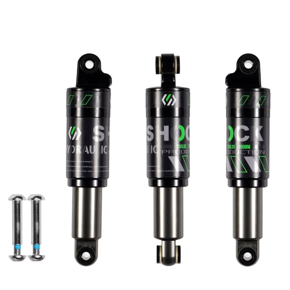 Rear Shock Absorber Mountain Bike Cycling, 185/190/200mm Spring Shock Absorber Rear Biliary Spring Shock With Screws Kit (Size : 190/1000lbs)