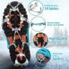WIN.MAX Crampons for Shoes, Traction Cleats Ice Snow Grips with 19 Stainless Steel Spikes, Shoe Talons Anti - Slip Boots Spikes for Walking, Jogging, Climbing and Hiking (Teal, L) view 3