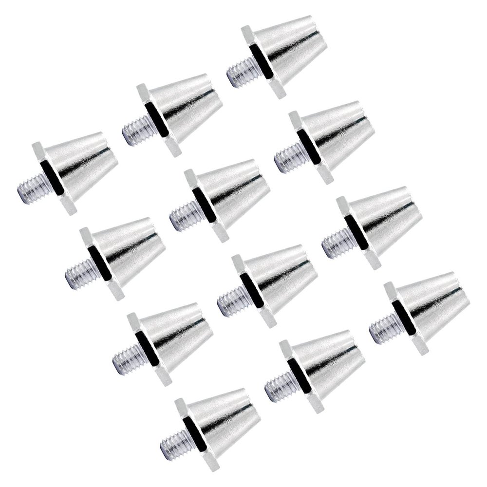 Aosekaa 12Pcs Soccer Cleats M5 Threaded Aluminum Spikes 13mm Replacement