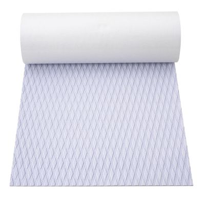 DNYSYSJ Boat Carpet White Grey EVA Foam Boat Flooring 21.5" X90.5" Boat Decking, 5mm Anti-Slip and Self-Adhesive Faux Sea Deck Boat Flooring Mat for Marine Yachts/RV Car