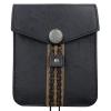HiiFeuer Vintage Medieval Faux Leather Belt Bag, Retro Middle Ages Belt Pouch Waist bag, Portable Side Pack For LARP Ren Faire (Black A) view 1
