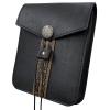 HiiFeuer Vintage Medieval Faux Leather Belt Bag, Retro Middle Ages Belt Pouch Waist bag, Portable Side Pack For LARP Ren Faire (Black A) view 2