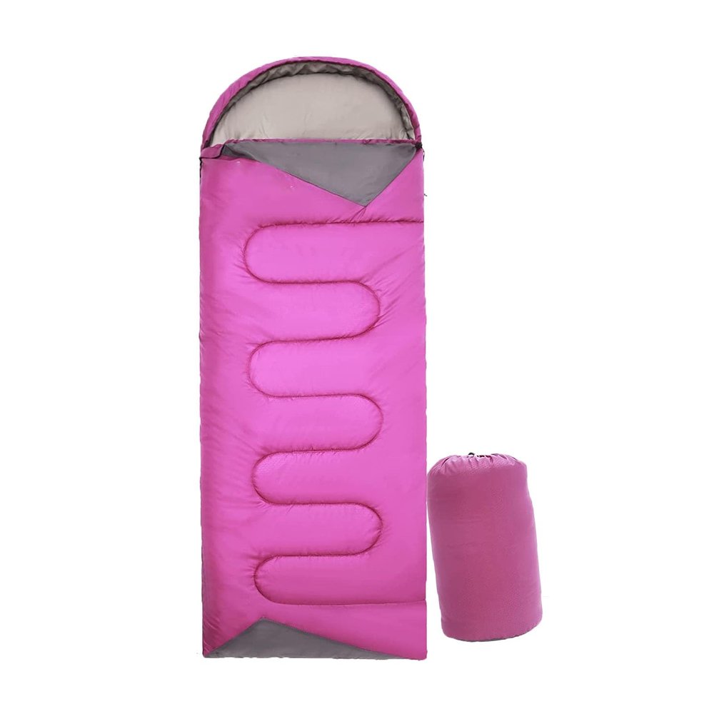 Hiking Sleeping Bag,Camping Sleeping Bag,Can Be Used in 4 Seasons Lightweight Waterproof Warm and Machine Washable,Suitable for Adults Men Women (Color : Purple, Size : 1650g)