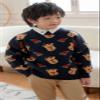 SMILING PINKER Toddler Boys Christmas Sweater Crewneck Long Sleeve Reindeer Santa Snowman Knit Pullover Chunky Top(5T,Navy Blue Reindeer) view 2