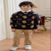 SMILING PINKER Toddler Boys Christmas Sweater Crewneck Long Sleeve Reindeer Santa Snowman Knit Pullover Chunky Top(5T,Navy Blue Reindeer) view 3