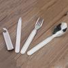Camping silverware, camping utensil set, backpacking utensils For Camping Picnic, 4pcs/set Stainless Steel Tableware Fork Spoon and Bottle Opener view 3