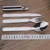 Camping silverware, camping utensil set, backpacking utensils For Camping Picnic, 4pcs/set Stainless Steel Tableware Fork Spoon and Bottle Opener view 4