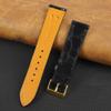 18mm Flat Black AIIigator Watch Band Quick Release Handmade Leather Watch Strap Slim Croc Replacement Wristband Men Stainless Steel Buckle, Christmas Father's Day Gift for Dad Son Husband DH-21G-18MM view 2