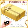 Jetec 120 Pcs Jewelry Gift Boxes Set 2 x 3.1 x 1.1 Inch Small Cardboard Jewelry Boxes with Ribbon Bowknot for Mothers Day Necklace Ring Earrings Bracelet(Gold) view 2