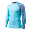 Men's Sun Protection Long Sleeve Swim Shirts Quick Dry Rash Guard Lightweight UPF 50+ Fishing Hiking Beach UV Shirt Dream Blue XL view 1