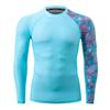 Men's Sun Protection Long Sleeve Swim Shirts Quick Dry Rash Guard Lightweight UPF 50+ Fishing Hiking Beach UV Shirt Dream Blue XL view 2
