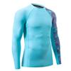 Men's Sun Protection Long Sleeve Swim Shirts Quick Dry Rash Guard Lightweight UPF 50+ Fishing Hiking Beach UV Shirt Dream Blue XL view 3