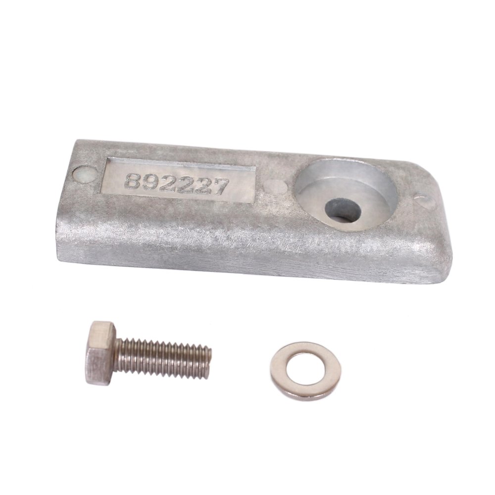 Boat Engine 97-893404 892227 892227A Lower Units Power Trim Plate Anode for Mercury Mercruiser Quicksilver Mariner Force Outboard Motor Verado L6 200HP 225HP 250HP 275HP 300HP 350HP 400HP (Zinc)