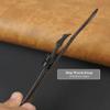 19mm Flat Black AIIigator Watch Band Quick Release Handmade Leather Watch Strap Slim Croc Replacement Wristband Men Stainless Steel Buckle, Christmas Father's Day Gift for Dad Son Husband DH-21B-19MM view 3