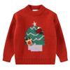 SMILING PINKER Little Girls Christmas Sweater Chunky Knitted Santa Reindeer Pullover Warm Winter Top(6 Years,Red Tree) view 1