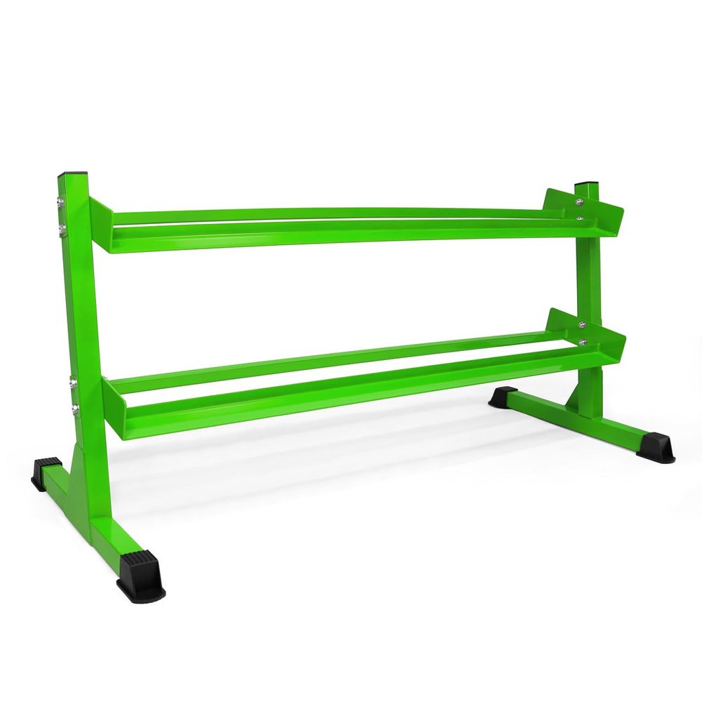 WF Athletic Supply Heavy-Duty Dumbbell Rack Stand, Weight Rack for Home Gym, Weight Holder, Available Sizes for Storage 5-50LB Green, RACK ONLY
