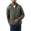SWJGLITTR Men's Hooded Outwear Coat Male Winter Warm Hooded Cotton Coat Men Quilted Jacket With Detachable Hood (Medium,Army green) view 1