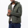 SWJGLITTR Men's Hooded Outwear Coat Male Winter Warm Hooded Cotton Coat Men Quilted Jacket With Detachable Hood (Medium,Army green) view 2