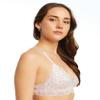 Katie Triangle Bralette for Women, Unpadded and Unlined Wireless Bra, Perfect Adjustable Everyday Lace Lingerie (Medium, White-Pale Lilac) view 3