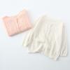 Infant Toddler Girls Cut Out Knitted Cardigan Long Sleeve Jacket With Lace Neckline Shawl Baby (White, 18-24 Months) view 2