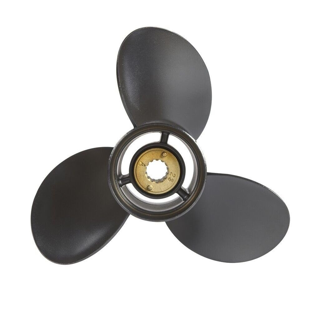 MARKGOO Propeller 10 3/8X14 Pitch RH 13 Spline Tooth with Hub Kit for Mercury Mariner Outboard 25 30 35 40 45 50 55 60 70 75 HP Boat Motor Engine Parts Aluminum Prop 10.38X14P 48-816706A45