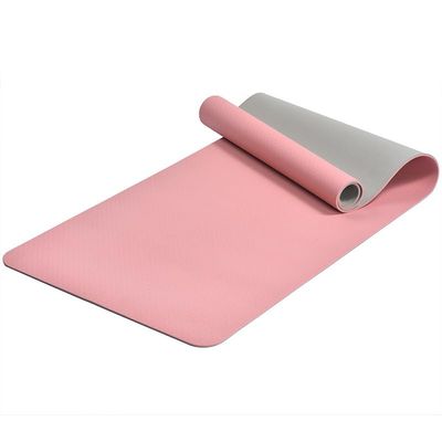 TPE yoga mat two-color home sports mat widened yoga mat