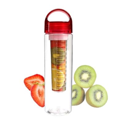 INLIMA Drinking Glasses 700ML Portable Water Bottle With Fruit Infuser Sports Detox Health Hiking Leak Proof Bottle Suitable For Office Or Family Trips (Color : Rojo)