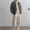 ACE4U Trendy Cardigan for Men, Mens Cardigan Sweater Casual Long Sleeve Knit Sweaters (Color : Khaki, Size : Large) view 2