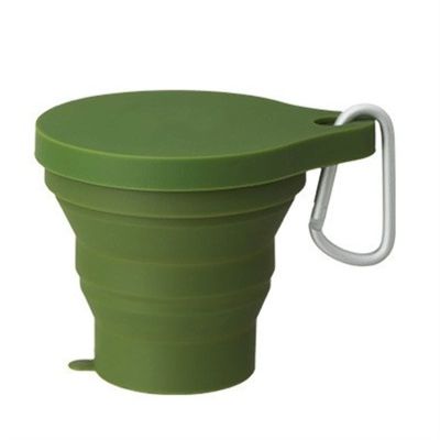 INLIMA Drinking Glasses Folding Cup Foldable Collapsible Telescopic Water Bottle Outdoor Travel Cups Teacups Ware Jug Drink Water (Color : Green)