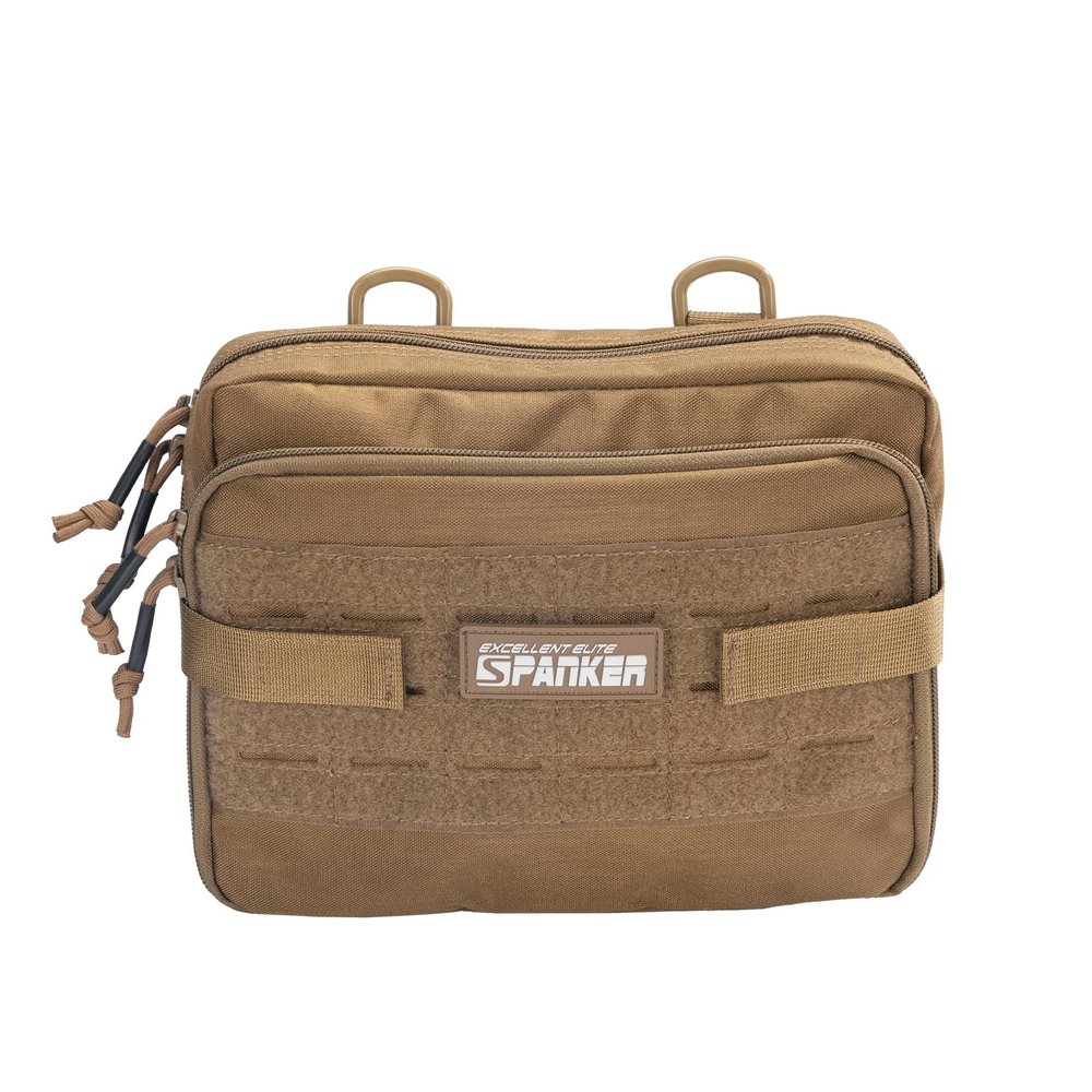 EXCELLENT ELITE SPANKER Tactical Molle Admin Pouch Utility Organizer EDC Medical Bag Utility EDC Tool Pouch with Shoulder Strap Attachment Pouches Waist Bag (Coyote Brown)