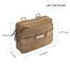EXCELLENT ELITE SPANKER Tactical Molle Admin Pouch Utility Organizer EDC Medical Bag Utility EDC Tool Pouch with Shoulder Strap Attachment Pouches Waist Bag (Coyote Brown) view 3