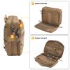 EXCELLENT ELITE SPANKER Tactical Molle Admin Pouch Utility Organizer EDC Medical Bag Utility EDC Tool Pouch with Shoulder Strap Attachment Pouches Waist Bag (Coyote Brown) view 4