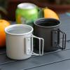 INLIMA Drinking Glasses Camping Mug Tourist Tableware Picnic Utensils Outdoor Kitchen Equipment Travel Cooking set Cookware Hiking (Color : White) view 2