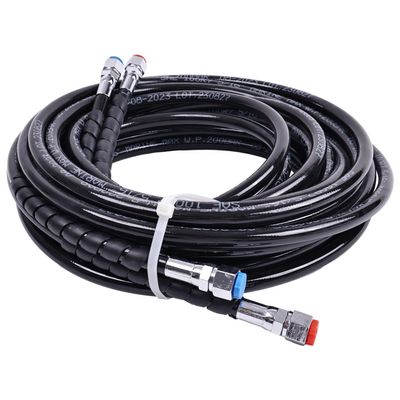 AIVWUMOT 24ft Hydraulic Hose Kit HO5124 Compatible with SeaStar Outboard Steering Boat Teleflex Marine