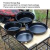 Camping Cookware Kit, Aluminum Alloy Outdoor Cookware Set, Non-Stick Pots, Pans with Mesh Storage Bag for Camping Backpacking view 3