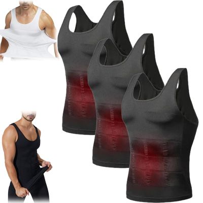 lunhaifi Sculptcore - MenS Body Shaper, Shapeflex Tank, Mannen Shaper Tank Top, Slim Belt Vest Shaper for Men (Black*3,S)