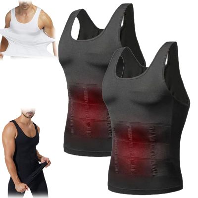 lunhaifi Sculptcore - MenS Body Shaper, Shapeflex Tank, Mannen Shaper Tank Top, Slim Belt Vest Shaper for Men (Black*2,M)