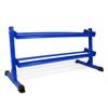WF Athletic Supply Heavy-Duty Dumbbell Rack Stand, Weight Rack for Home Gym, Weight Holder, Blue 2-Tier Rack for Storage 5-50LB, RACK ONLY view 1