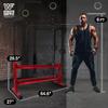 WF Athletic Supply Heavy-Duty Dumbbell Rack Stand, Weight Rack for Home Gym, Weight Holder, Available Sizes for Storage 5-50LB Red, RACK ONLY view 2