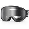 EXP VISION Ski Goggles Snowboard for Men Women, OTG Anti Fog UV Protection Snow Goggles (Black Frame Clear) view 1