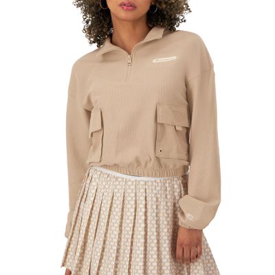 Champion Women's Jacket, Campus, Pique 1/4 Zip Pullover, Jacket with Pockets for Women