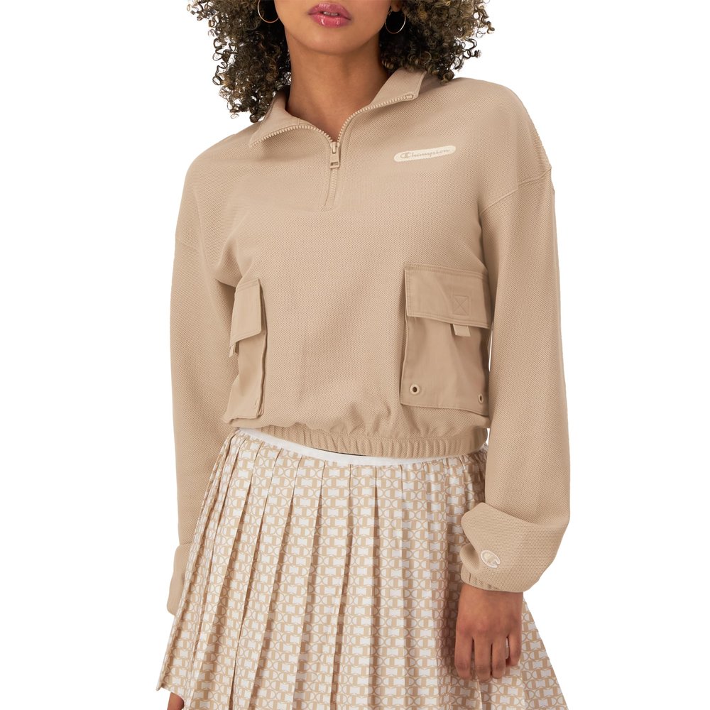 Champion Women's Jacket, Campus, Pique 1/4 Zip Pullover, Jacket with Pockets for Women