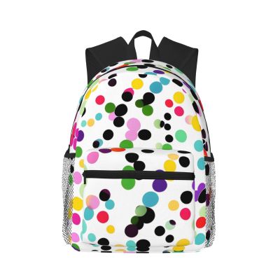 ZISHAK Twister Polka Dots Lightweight And Ultra-Comfortable Casual Backpack:Easily Portable Backpack For Camping,Hiking