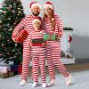 Liitrsh Christmas Family Pajamas Matching Set Striped Pajamas Classic Sleepwear Loungewear Xmas Holiday(Men,Large,Red White) view 2