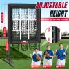 9 Hole Pitching Net with Strike Zone, Baseball Pitching Target, Softball Pitching Net, Protable and Adjustable Pitcher Training Equipment with Throwing Pitching Target view 2