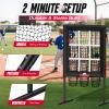 9 Hole Pitching Net with Strike Zone, Baseball Pitching Target, Softball Pitching Net, Protable and Adjustable Pitcher Training Equipment with Throwing Pitching Target view 4