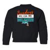 superhotapparel Sundays Are For The Dolphins Football Game Youth Crewneck Sweatshirt (Black, Youth Small) view 1
